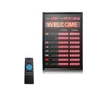 BDJSN Portable Exchange Rate LED Screen, 300MCD Brightness, 8-Country World Exchange Rate Clock, 1-inch Digital Size, for Banks, Hotels, Airports, Lobbies
