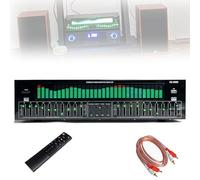 BDJSN Professional EQ Equalizer, 31 Band Dynamic Spectrum Digital Audio Processor with Remote Control & Audio Cable, Support Bluetooth Function, Stereo Graphics Equalizer for Home, Studio