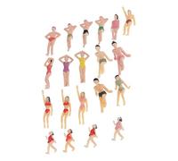 BDJXOZYH 20 Pieces Model Trains People Figures Scale Painted Beach Crowd Miniatures 1:50