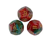 BDJXOZYH 3 Pieces Astrology Dice 12 Sided for Family Gathering Role Playing Game Dice Games Style B