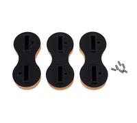 BDJXOZYH 3 Pieces Plastic Fusion Plug Surfboard Tri Base Black 2x5+1x0deg, 9.7x4.3x1.5cm