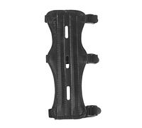 BDJXOZYH Adjustable 3 Strap Arm Guard Protective Leather Archery Shooting Armband A