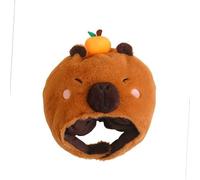 BDJXOZYH Capybara Headwear Plush Animal Hat for Festival Stage Performance Graduation