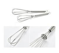 BDJXOZYH Egg Beater Eggs Mixer Hand-operated Food-grade Beat Whisks All-in-one Design Spring Handel with Small Hook Hole Cooking Supplies