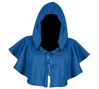 BDJXOZYH Halloween Cloak Cosplay Death Cape Wizard Cloak for Women Men Unisex Blue, Universal
