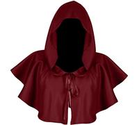 BDJXOZYH Halloween Cloak Cosplay Death Cape Wizard Cloak for Women Men Unisex Red, Universal