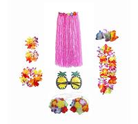 BDJXOZYH hawaiian Skirt Costume Set Fancy Dress Luau National Dress Cosplay 80cm Pink