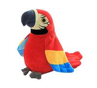 BDJXOZYH Plush Parrot Toy Stuffed Bird Doll Record Repeat Speaking Speak Red