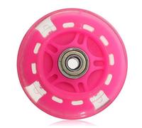 BDJXOZYH PU Children Scooter Wheel Portable 80mm Repairing Rollerskate multi-colored Lighting Wheels Part Component Accessories Pink