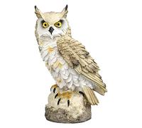 BDJXOZYH Resin Simulated Owl Decoy Statue Bird Deterrent Bird Scarer Durable Vivid
