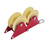 BDJXOZYH Rope Retract Pulley Guard Rope Retractor for Descending Abseiling Rappelling 47mm Pulley, Red