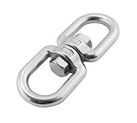 BDJXOZYH Stainless Steel Swivel Double Loops Hook Connector Two Ended Ring Link