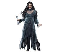 BDJXOZYH Women Cosplay Halloween Costume Horror Ghost Dead Corpse Zombie Bride Dress M, black