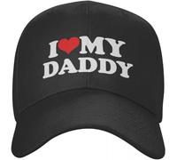 BDJYHACP Baseball Cap Snapback Sun Hat Fashion I Love My Daddy Baseball Cap Unisex Adult Father's Day Dad Adjustable Dad Hat Men Women Hip Hop for Men Women