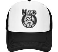 BDJYHACP Baseball Cap Snapback Sun Hat The Misfits Trucker Hats for Men and Women Outdoor Mesh Baseball Caps Heavy Metal Music Band Adjustable Dad Hat Summer Sports Gifts Birthday Gift for Men Women