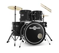 BDK-1 Black Acoustic Drum Kit - Complete Starter Drum Set by Gear4music