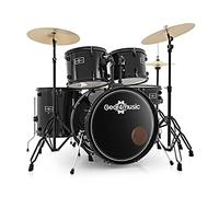 BDK-1+ Full Size Black Acoustic Drum Kit by Gear4music