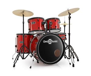 BDK-1+ Full Size Starter Drum Kit by Gear4music Red