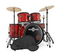 BDK-1+ Full Size Starter Drum Kit Practice Pack Red