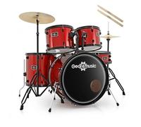 BDK-1 Red Acoustic Drum Kit - Complete Starter Drum Set by Gear4music