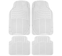 BDK 4-Piece Rubber Transparent Clear Floor Mats Heavy Duty for Front & Rear Car Truck Van SUV, All Weather Protection, Universal Fit