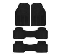 BDK 783-3Row ProLiner Original Heavy Duty 4pc Front & Rear Rubber Floor Mats for Car SUV Van (for 3 Row Vehicles) - All Weather Protection Universal Fit (Black)