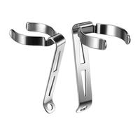 BDKMMS 2Pcs Silver LED Flashlight Clips, Durable, Modern, Head Mount, Hands Free Torches
