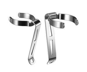 BDKMMS 2Pcs Silver LED Flashlight Clips, Durable, Modern, Head Mount, Hands Free Torches