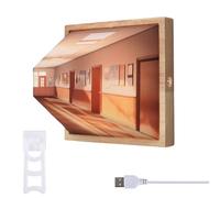 BDKMMS 3D Naked Eye Visual Night Light, Three Dimensional Visual Effect Led Light Wall-Mounted Decorative Lamp for Home Bedroom Study Office Gallery