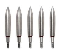 BDKMMS Archery Field Points, 5Pcs 100/150/200/250/300/350 Grains Stainless Steel Archery Arrow Tips Field Point Arrowheads for Field Target Practice & Shooting