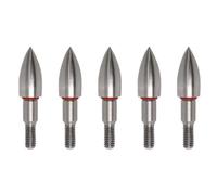 BDKMMS Archery Field Points, 5Pcs 100/150/200/250/300/350 Grains Stainless Steel Archery Arrow Tips Field Point Arrowheads for Field Target Practice & Shooting