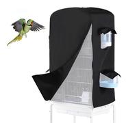 BDKMMS Bird Cage Cover, Blackout Warm Parrot Cage Cover with Zipper Panel Waterproof & Windproof Birdcage Cover for Parakeets Macaw Lovebirds Totoro Squirrel