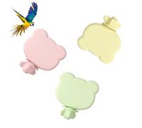 BDKMMS Bird Perch Stands, 3Pcs 4.3×4.5Inch PLA Birds Beak Grinding Platform, Screw-Mount Parrots Grinding Perch for Small Birds Cage Decoration