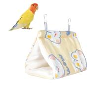 BDKMMS Bird Warm Nest, Triangle Hanging Birds Hammock Bed with 2Pcs Hooks, Two-Way Tunnel Parrots Cave for Lovebirds Cockatiels Budgies Cage Accessories