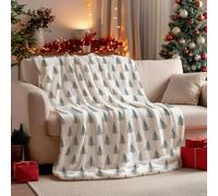 BDKMMS Christmas Throw Blanket, 39.4×51.2Inch Flannel Soft Blankets Warm Christmas Tree Blanket for Xmas Home Sofa Couch Bed Decor