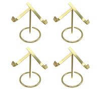 BDKMMS Crystal Display Stand, 4Pcs Metal Crystal Heart Stones Ball Holder Mineral Specimen Easel Holder for Geodes Agate Fossils Plates Collection