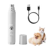 BDKMMS Dog Nail Trimmer, Quiet Low Vibration Electric Pet Nail Trimmer with Light, Rechargeable Pet Nails Grooming for Dogs & Cats