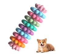 BDKMMS Dog Teething Toy, TPR Colorful Multi-Petals Puppy Chew Toy Dog Teeth Cleaning Toy for Aggressive Breeds Chewing Accessories