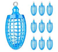 BDKMMS Fishing Bait Cage, 10Pcs Rotating Carp Baits Cages with Swivel Snap Cage Feeder Basket for Carps Fishing Tackle