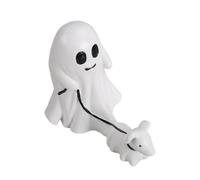 BDKMMS Ghost Statue, Resin Cute Ghost Walking Dog Figurine Ghosts Ornament for Home Table Decoration