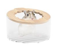 BDKMMS Hamster Sand Bath Box, Transparent & Detachable Small Animal Sand Container Anti-Spill Sandbox for Hamsters Gerbils Mice Lemming