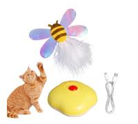 BDKMMS Interactive Cat Toy, Smart Obstacle Response Cats Electric Feather Toy with Auto Sleep Wake Design for Indoor Pet Exercise & Boredom Relief Daily Activity