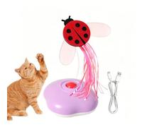 BDKMMS Interactive Cat Toy, Smart Obstacle Response Cats Electric Feather Toy with Auto Sleep Wake Design for Indoor Pet Exercise & Boredom Relief Daily Activity