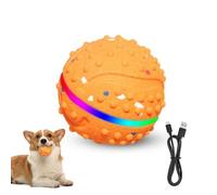 BDKMMS Interactive Dog Ball Toy, E-TPU Dogs Smart Bouncing Ball with Colorful Lights, Auto Standby USB-C Pet Entertainment Rolling Balls for Indoor Dogs & Cats