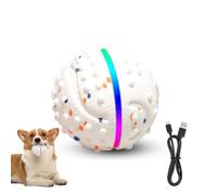 BDKMMS Interactive Dog Ball Toy, E-TPU Dogs Smart Bouncing Ball with Colorful Lights, Auto Standby USB-C Pet Entertainment Rolling Balls for Indoor Dogs & Cats