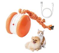 BDKMMS Interactive Dog Ball Toys, 2-Speed Automatic Moving Bouncing Ball with Bird Sound & Detachable Nylon Rope, Rolling Dog Chew Balls for Small-Medium Pets