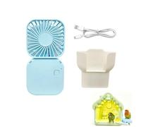 BDKMMS Mini Pet Cage Cooling Fan, 3 Speed Low Noise Hamster Cooler Fan with USB Charging Cable for Tiger Skin Peony Little Sun Parrot Cage Summer Temperature Adjustment