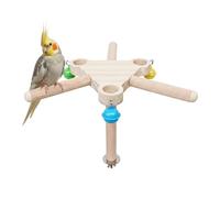 BDKMMS Parrot Toy Spinning Perch, Interactive Spinning Parakeet Stand with Multi-layer Station Rod, Bird Cage Accessories for Small & Medium Birds