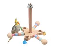 BDKMMS Parrot Toy Spinning Perch, Interactive Spinning Parakeet Stand with Multi-layer Station Rod, Bird Cage Accessories for Small & Medium Birds