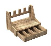 BDKMMS Pistol Rack, Wooden Handgun Holder Pistol Display Rack Gun Storage Organizer Accessories for Most Pistols and Bullets